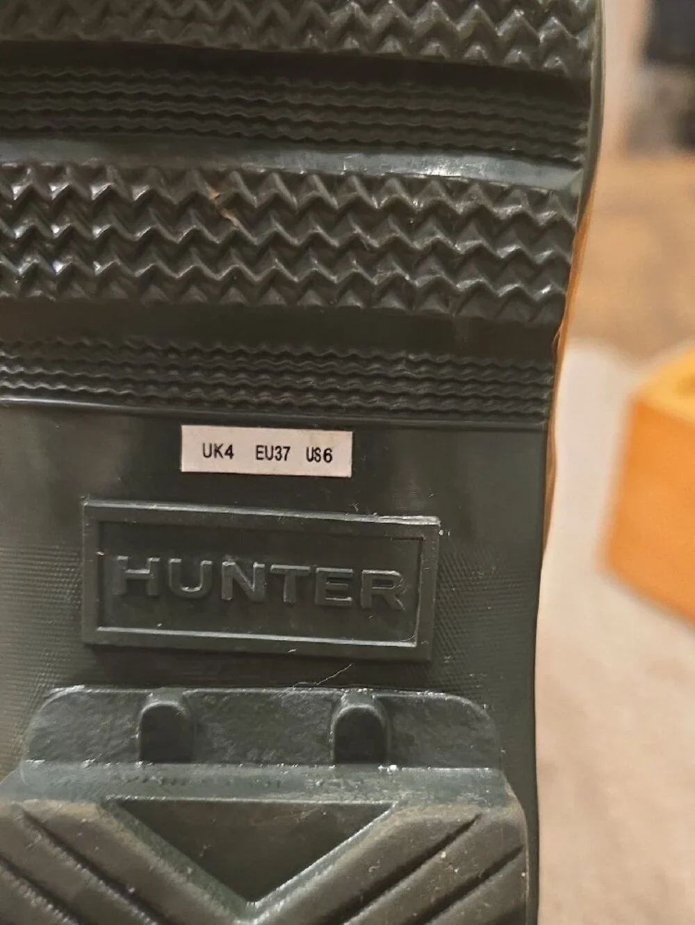 Hunter Women's Glossy Dark Green Mid-Calf Waterproof Rain Boots